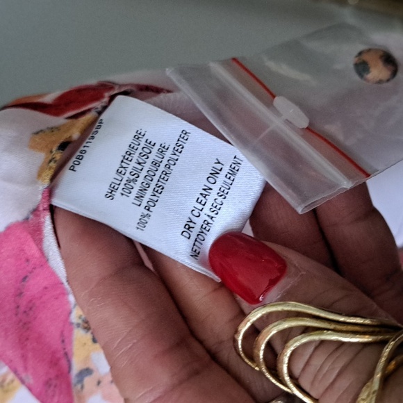 # 63 NWOT Parker SILK Floral Pink Dress STUNNING - Picture 4 of 5